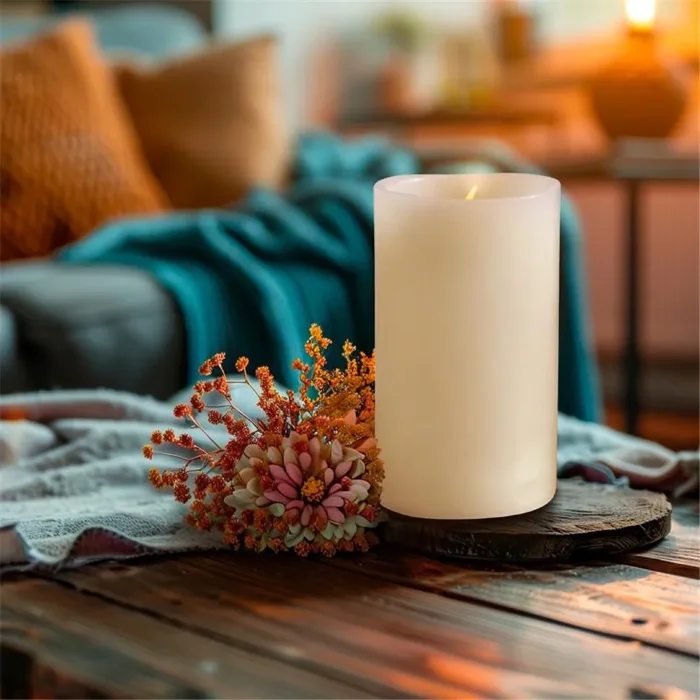 Фигура LED "Свеча" ULD-F050 WARM WHITE CANDLE SET3 на батарейках 2АА (не в/к) 1 светодиод. тепл. бел. свет (уп.3шт) Uniel UL-00007256