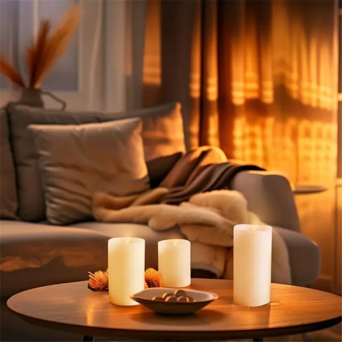Фигура LED "Свеча" ULD-F050 WARM WHITE CANDLE SET3 на батарейках 2АА (не в/к) 1 светодиод. тепл. бел. свет (уп.3шт) Uniel UL-00007256