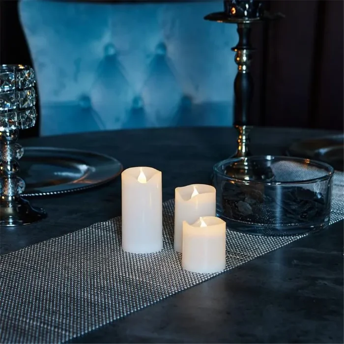 Фигура LED "Свеча" ULD-F050 WARM WHITE CANDLE SET3 на батарейках 2АА (не в/к) 1 светодиод. тепл. бел. свет (уп.3шт) Uniel UL-00007256