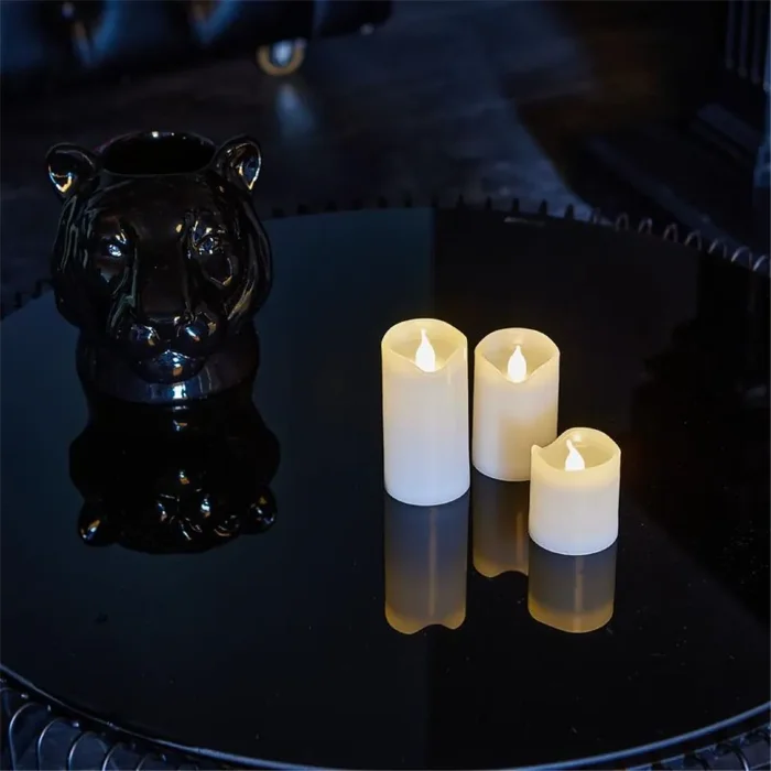 Фигура LED "Свеча" ULD-F050 WARM WHITE CANDLE SET3 на батарейках 2АА (не в/к) 1 светодиод. тепл. бел. свет (уп.3шт) Uniel UL-00007256