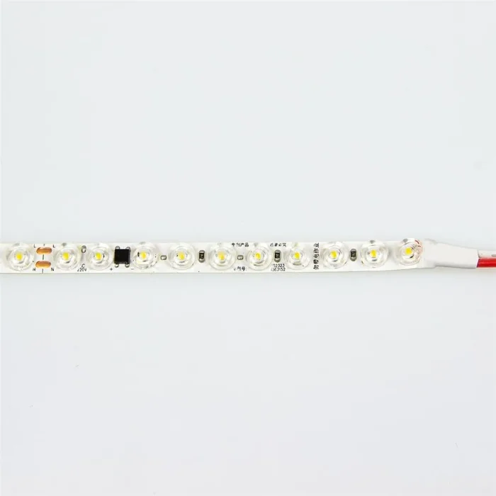 Светодиодная лента линзованная 220VAC 2835 100led/m, 12W/m, white, A115, nano IP53, со скотчем