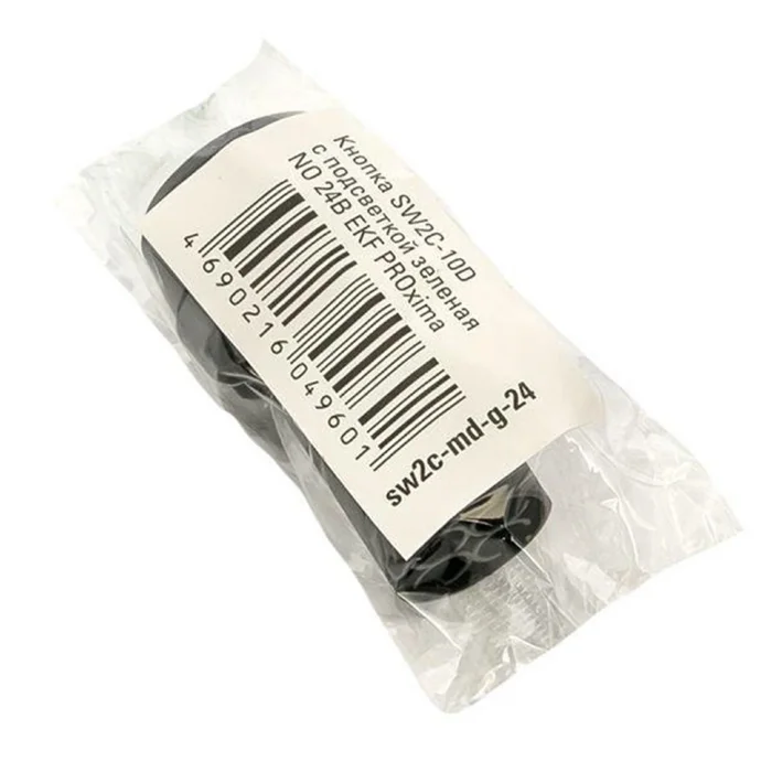 Кнопка SW2C-10D с подсветкой зел. NO 24В EKF sw2c-md-g-24