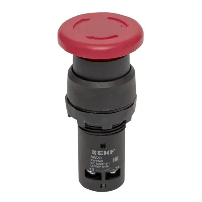 Кнопка SW2C-11MZ повор. гриб кр. NO+NC EKF sw2c-mz-r