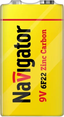 Элемент питания солевой &quot;крона&quot; 6F22 94 762 NBT-NS-6F22-SH1 (уп.1шт) NAVIGATOR 94762