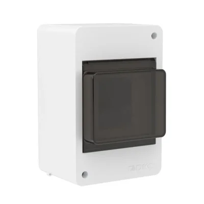 Щиток 4 мод настенный с тонированной дверцей бел. DKC F04W0WD