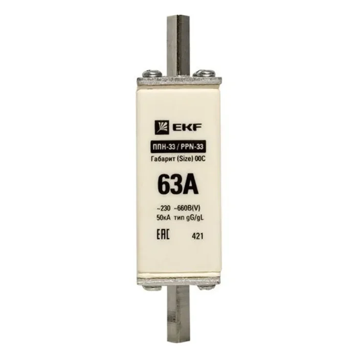 Вставка плавкая ППН-33 100/63А габарит 00C PROxima EKF fus-33/100/63