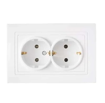 Розетка 2-м СП 16А IP20 без заземл. бел. Bylectrica РС16-348