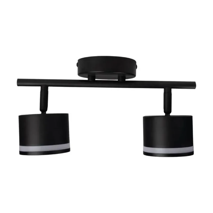 Светильник PCL-0702 max 20Вт (каждая лампа) 2xGX53 IP20 230В BL настен./потолочн. декор. под лампу JazzWay 5066809