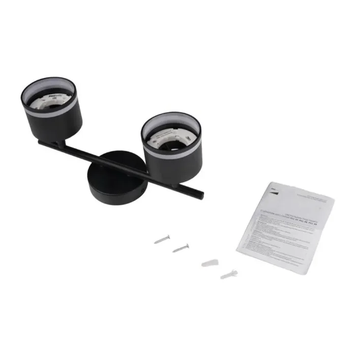 Светильник PCL-0702 max 20Вт (каждая лампа) 2xGX53 IP20 230В BL настен./потолочн. декор. под лампу JazzWay 5066809