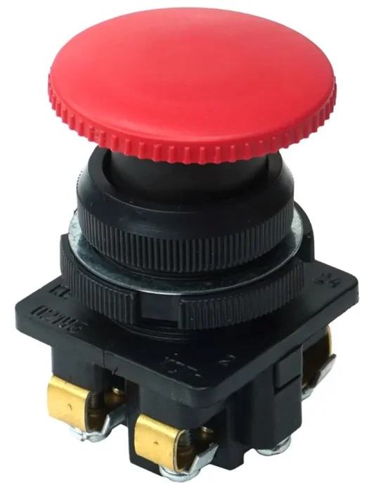 Выключатель кнопочный КЕ-021 У3 исп.2 1НО+1НЗ гриб без фиксации 10А IP40 660В красн. Электротехник ET511659