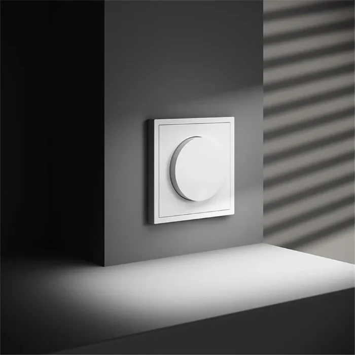 Светорегулятор поворотно-нажимной СП S70 600Вт механизм бел. глянцевый Voltum VLS070301