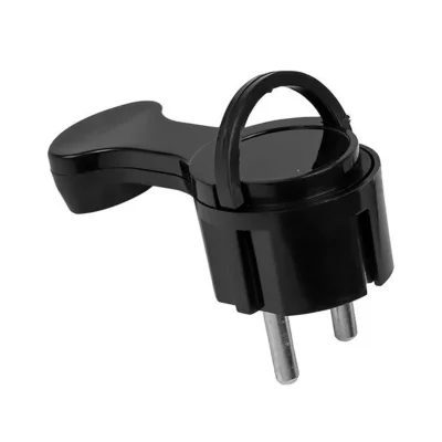 Вилка угловая плоская &quot;СТЕЛС&quot; 16А 250В с заземл. черн. PROxima EKF AVYF16-30-r