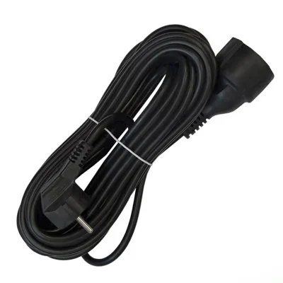 Удлинитель-шнур 1х10м с заземл. 16А IP20 ПВС 3х1 черн. DOMTOK 2360
