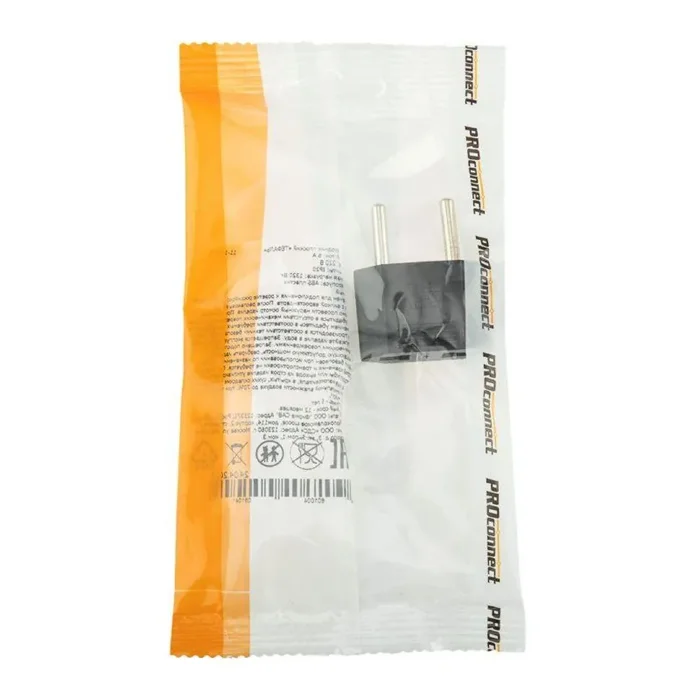 Переходник сетевой плоский "Тефаль" черн. (инд. упак.) PROCONNECT 11-1042-9