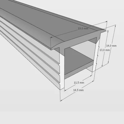Cиликоновая оболочка встраиваемая T1414KB S42 (14*14mm, pcb 8mm)
