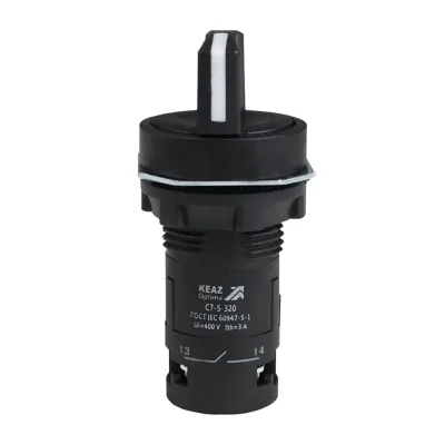 Переключатель 3 положения OptiSignal Compact D22 С7-S-320 черн. 2НО XB7ND33 КЭАЗ 362138