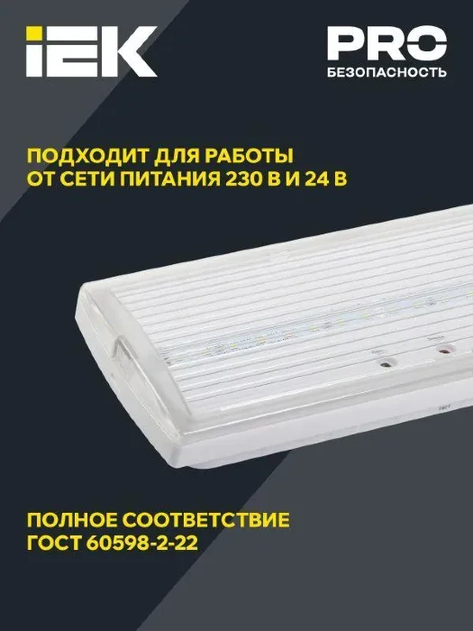 Светильник светодиодный ДПА 5030-1 IP20 1ч аварийный постоянного действия NI-CD IEK LDPA0-5030-1H-K01