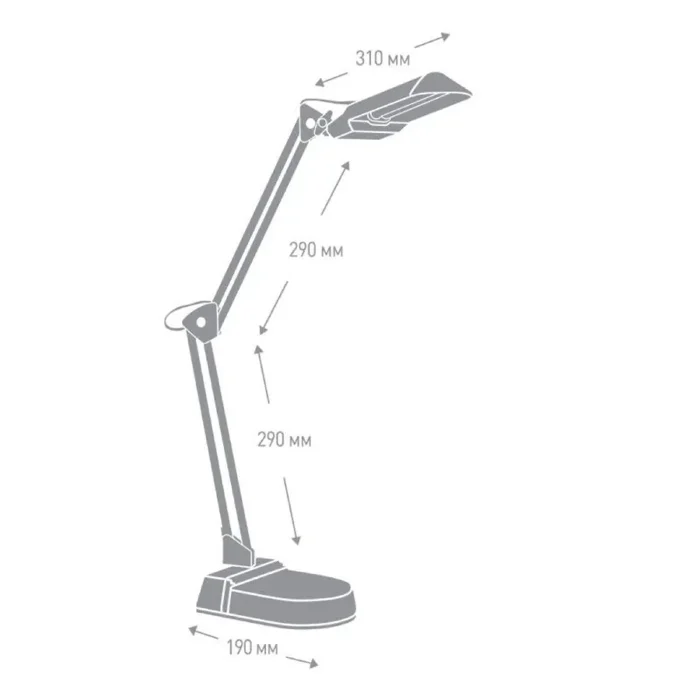 Светильник KD-017A настол. база + струбцина 230В 11Вт КЛЛ 2G7 бел. Camelion 3277