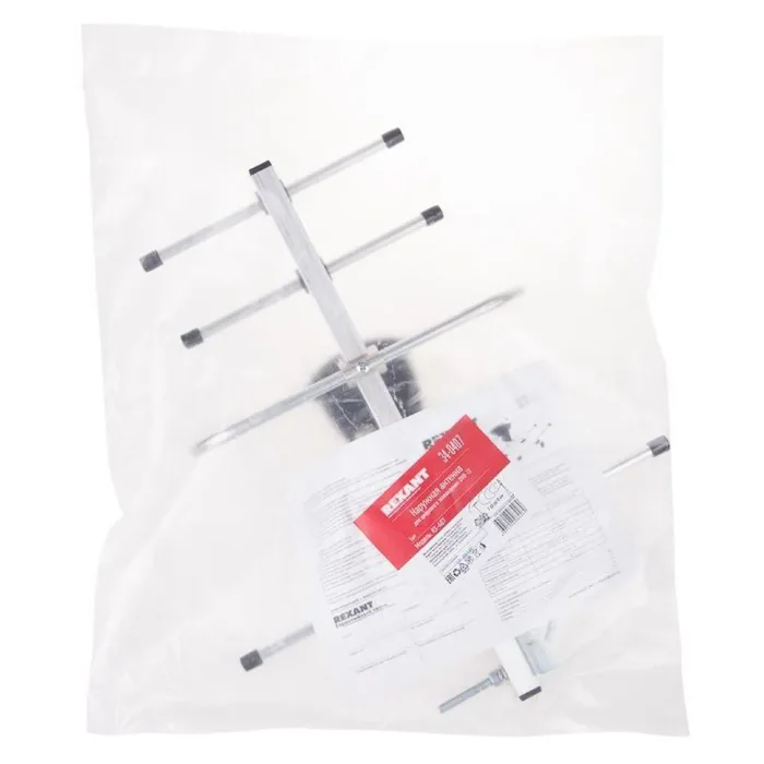 Антенна ТВ наружная для цифрового телевидения DVB-T2 (модель RX-407) (пакет) Rexant 34-0407