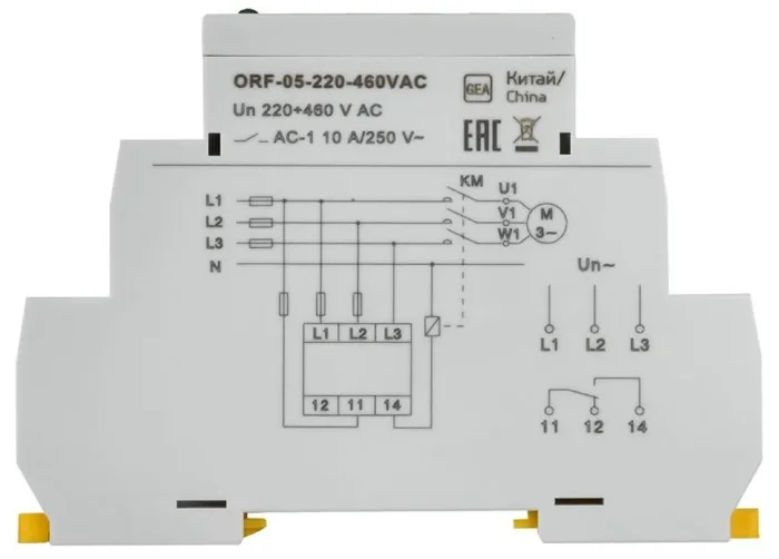 Реле фаз ORF 05 3ф 220-460В AC IEK ORF-05-220-460VAC