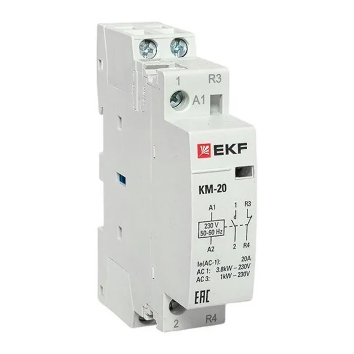 Контактор модульный КМ 20А NО+NC (1 мод.) EKF km-1-20-11