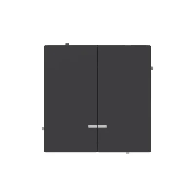 Переключатель 2-кл. KANT с подсветкой черн. уголь DKC 7012144