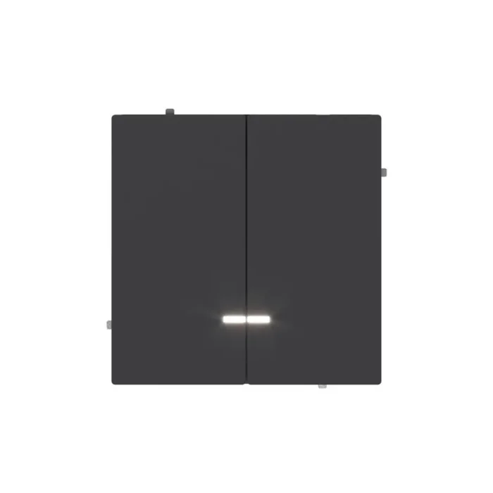 Переключатель 2-кл. KANT с подсветкой черн. уголь DKC 7012144