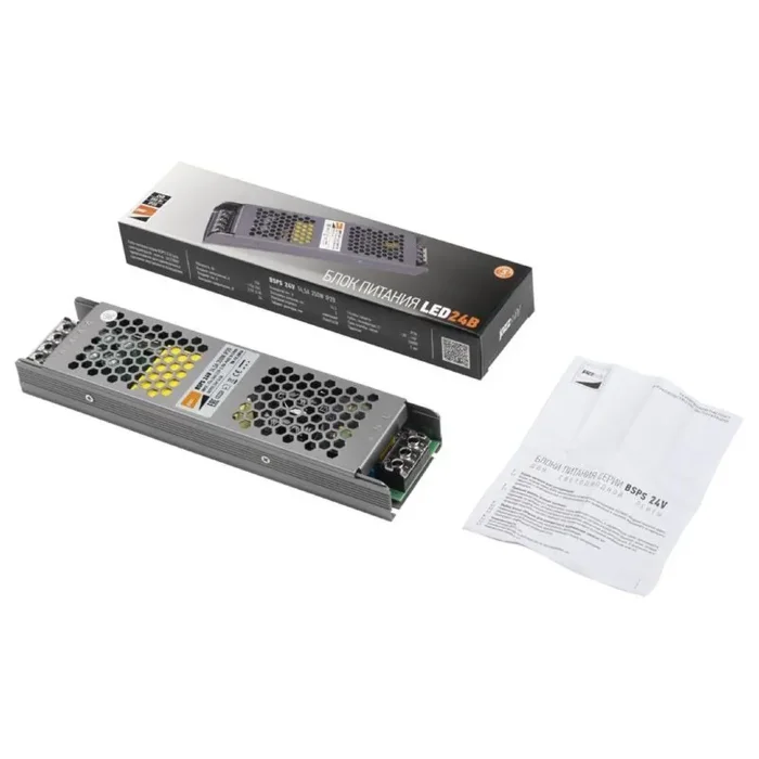 Блок питания для светодиодной ленты 350Вт 14.6А 24В IP20 BSPS метал. Pro+ JazzWay 5024298