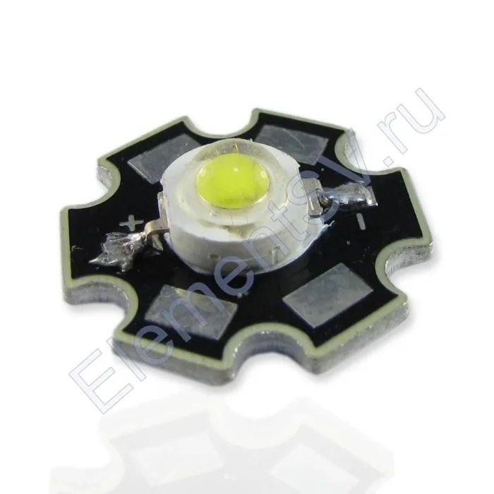 Мощный светодиод 1W star (100Lm, Warm White)