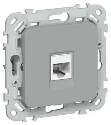 Розетка компьютерная СП FLITE РК5е-1-0-ФлС RJ45 кат.5E UTP механизм сер. IEK FI-K12-1-K03