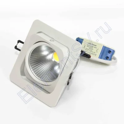 Светодиодный светильник встраиваемый 120.1 series white housing BW132 (10W,220V,day white)