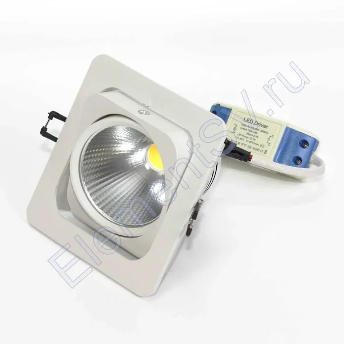 Светодиодный светильник встраиваемый 120.1 series white housing BW132 (10W,220V,day white)