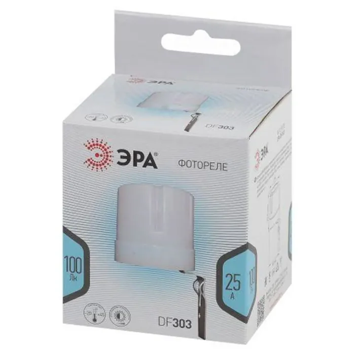 Датчик освещенности DF 303 фотореле сер. макс. нагрузка 5500В.А IP44 Эра Б0043806