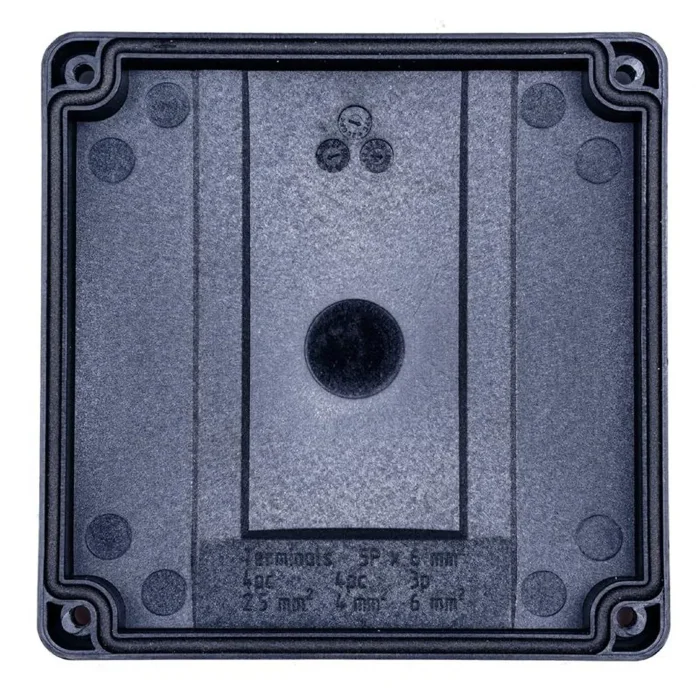 Коробка распределительная 110х110х67мм IP65 в комплекте с клеммным рядом 5х6кв.мм 41А черн. Extherm JB-60-BL