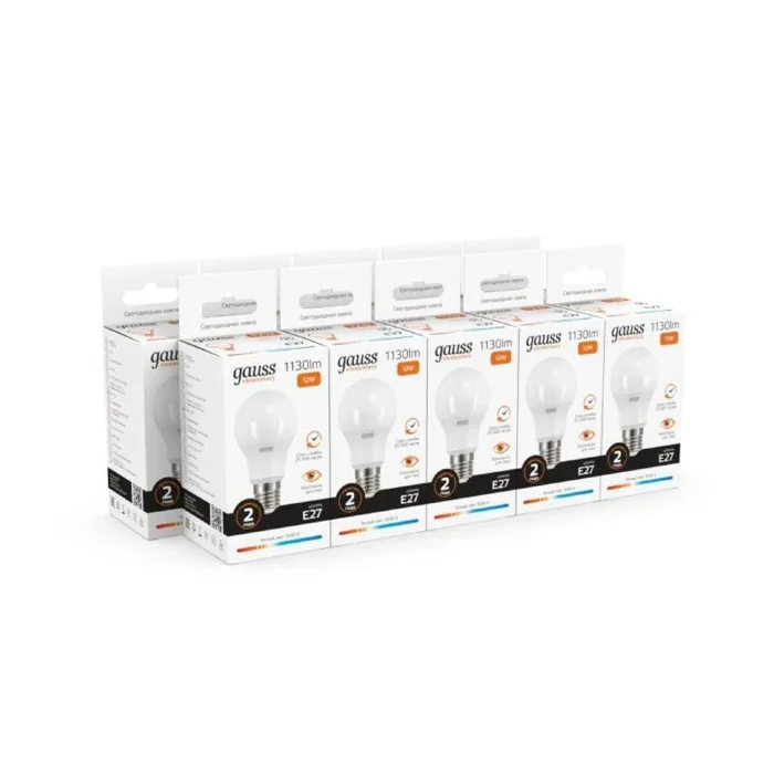 Лампа светодиодная Elementary 12Вт A60 грушевидная 3000К тепл. бел. E27 1130лм GAUSS 23212