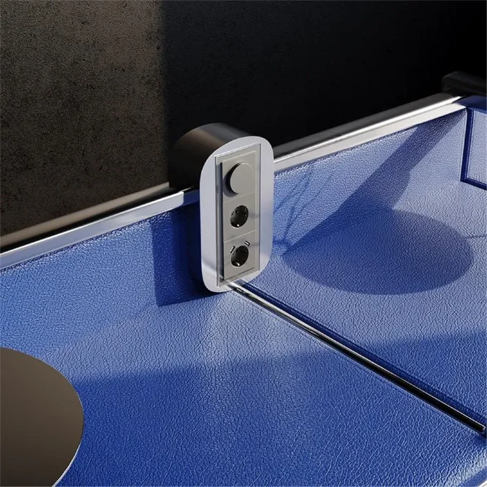 Розетка 1-м СП S70 16А с USB A+A с заземл. защ. шторки механизм титан Voltum VLS040406