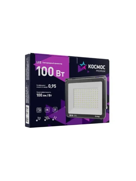 Прожектор светодиодный PREMIUM 100Вт 6500К 10000лм IP65 КОСМОС KOS_PR_LED_100