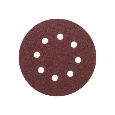 Диск абразивный на ворсовой основе на липучке перфорир. P80 125мм (уп.10шт) Kranz KR-91-1166