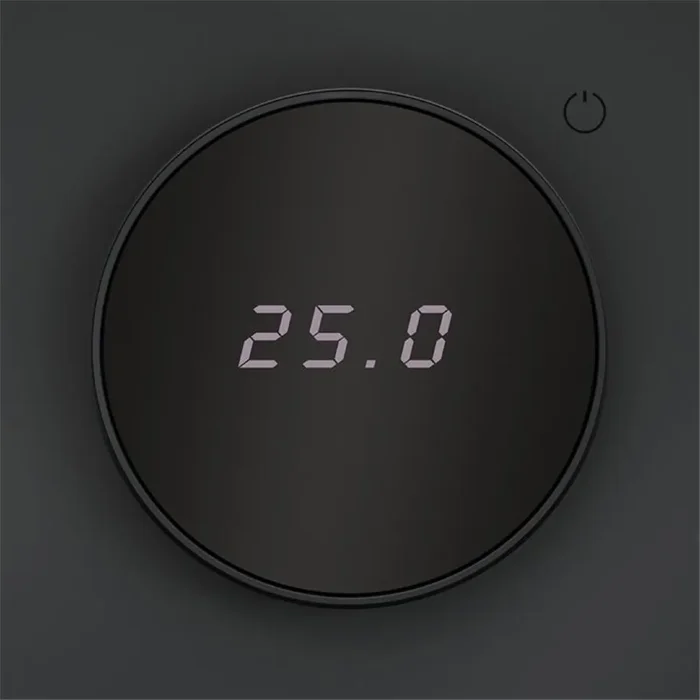 Терморегулятор электронный S70 с индикацией и датчиком для теплого пола механизм графит Voltum VLS070107