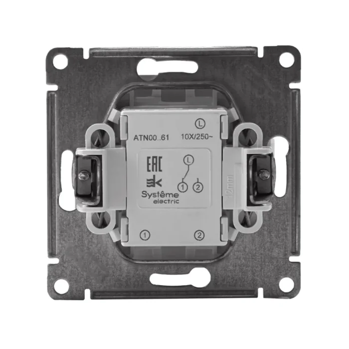 Переключатель проходной 1-кл. СП AtlasDesign 10А IP20 (сх. 6) 10AX механизм бел. SE ATN000161