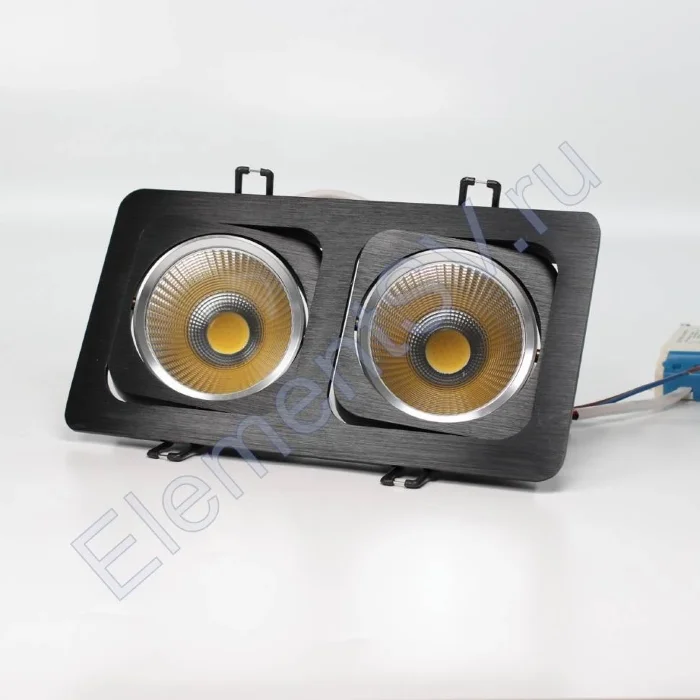 Светодиодный светильник встраиваемый 120.1 series black housing BW136 (20W,220V,day white)
