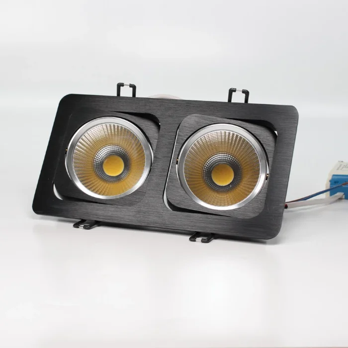 Светодиодный светильник встраиваемый 120.1 series black housing BW136 (20W,220V,day white)