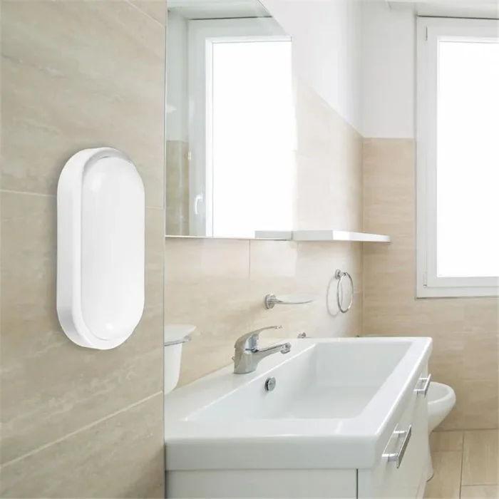 Светильник светодиодный "Банник" PBH-PC2-OA 8Вт 4000К IP65 ЖКХ ДБП овал. пылевлагозащ. бел. JazzWay 1035653