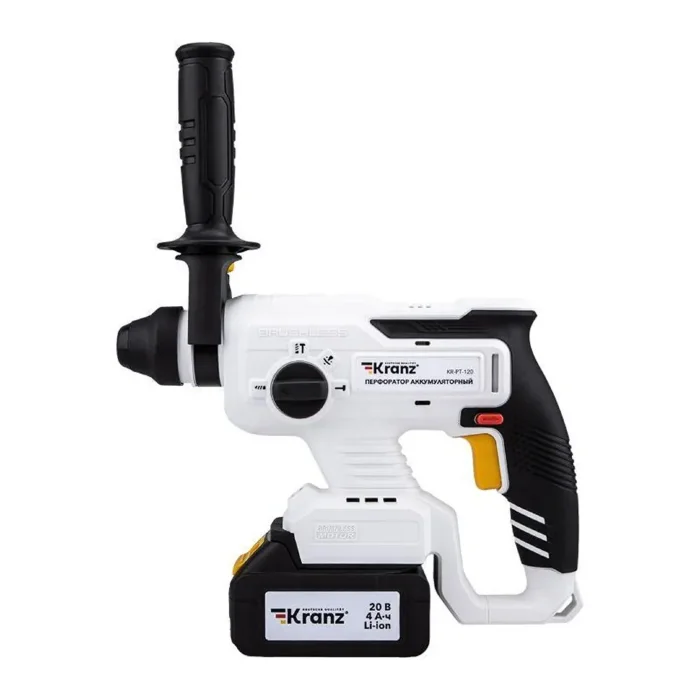 Перфоратор аккумуляторный SDS-plus 2.2Дж 1х4А.ч в кейсе Kranz KR-PT-120