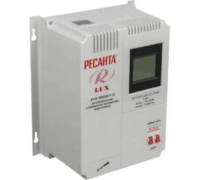 Стабилизатор напряжения АСН-5000 Н/1-Ц Lux 1ф 5кВт настен. IP20 Ресанта 63/6/16