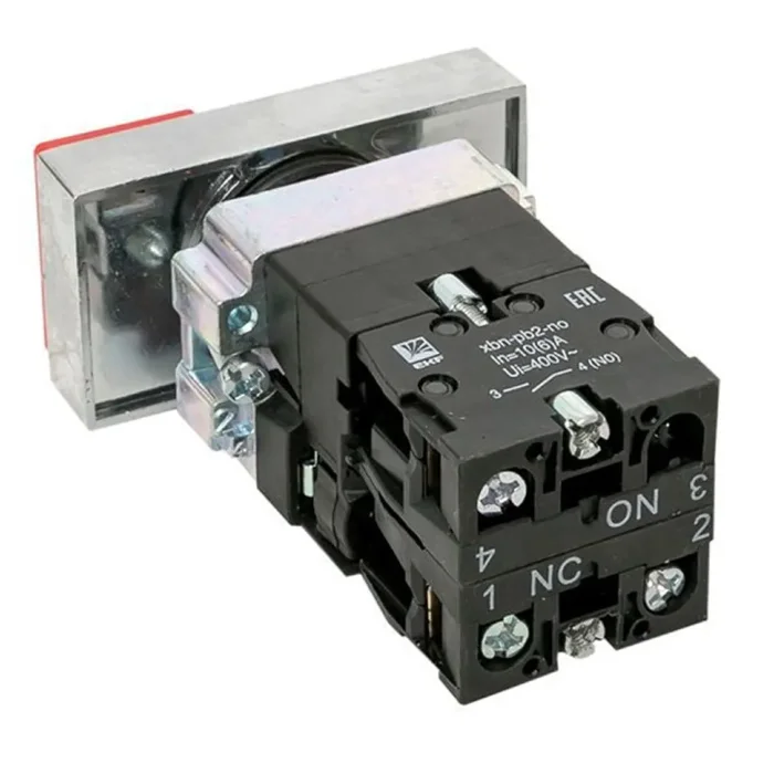 Кнопка LAY5-BW8465 "I-O" прямоугольная 230В NO+NC PROxima EKF pbn-bw8465