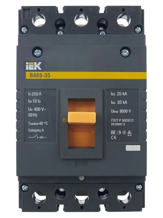 Выключатель автоматический 3п 250А 35кА ВА 88-35 KARAT IEK SVA30-3-0250