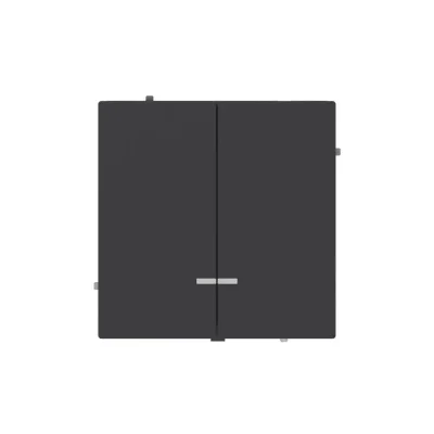 Выключатель 2-кл. KANT с подсветкой черн. уголь DKC 7012134