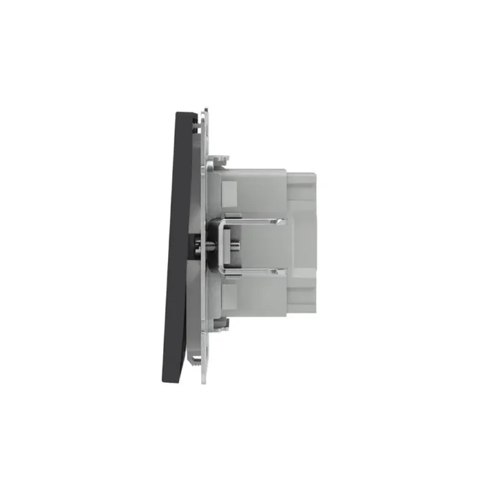 Выключатель 2-кл. KANT с подсветкой черн. уголь DKC 7012134