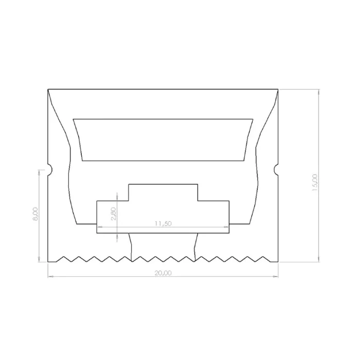 Cиликоновая оболочка T2015 S91 (20*15mm, pcb 10mm)